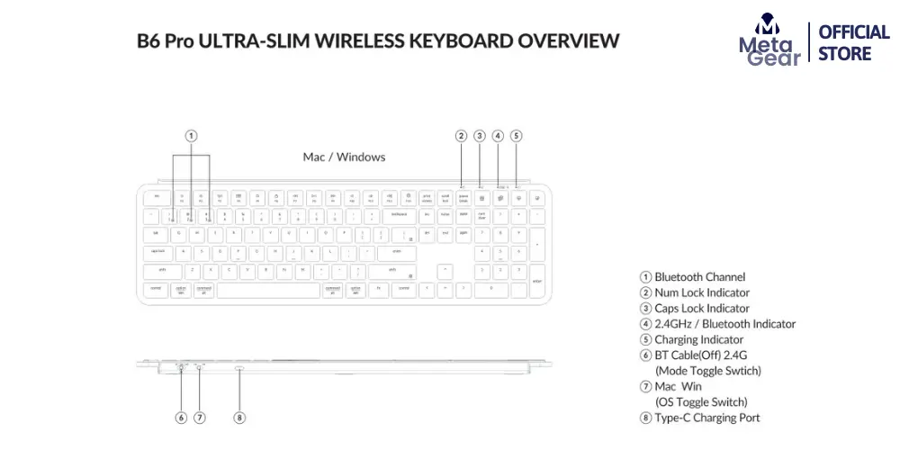 Hướng dẫn sử dụng Keychron B6 Pro