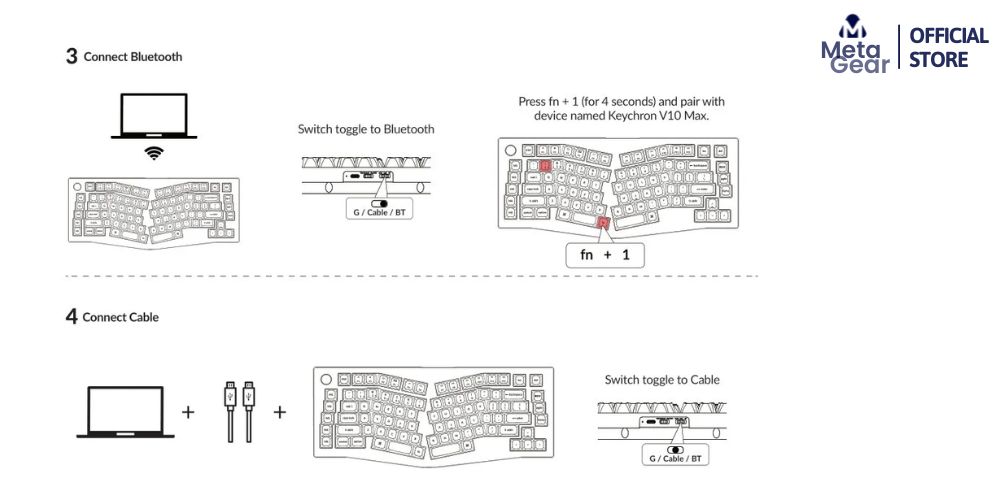 Hướng dẫn sử dụng bàn phím cơ Keychron V10 Max