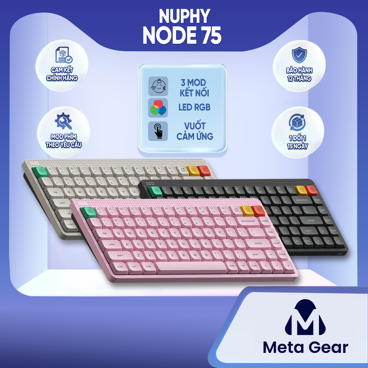 Bàn phím cơ Nuphy Node75 Bàn phím cơ Nuphy Node75