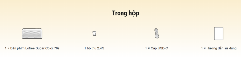 Phụ kiện Bàn phím cơ Lofree Dot Sugar Color 70S