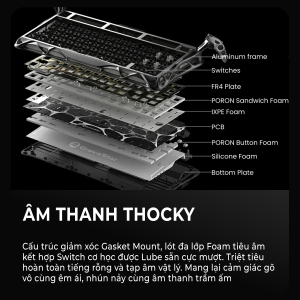 Bàn phím cơ gaming Gravasta Mercury K1 Pro
