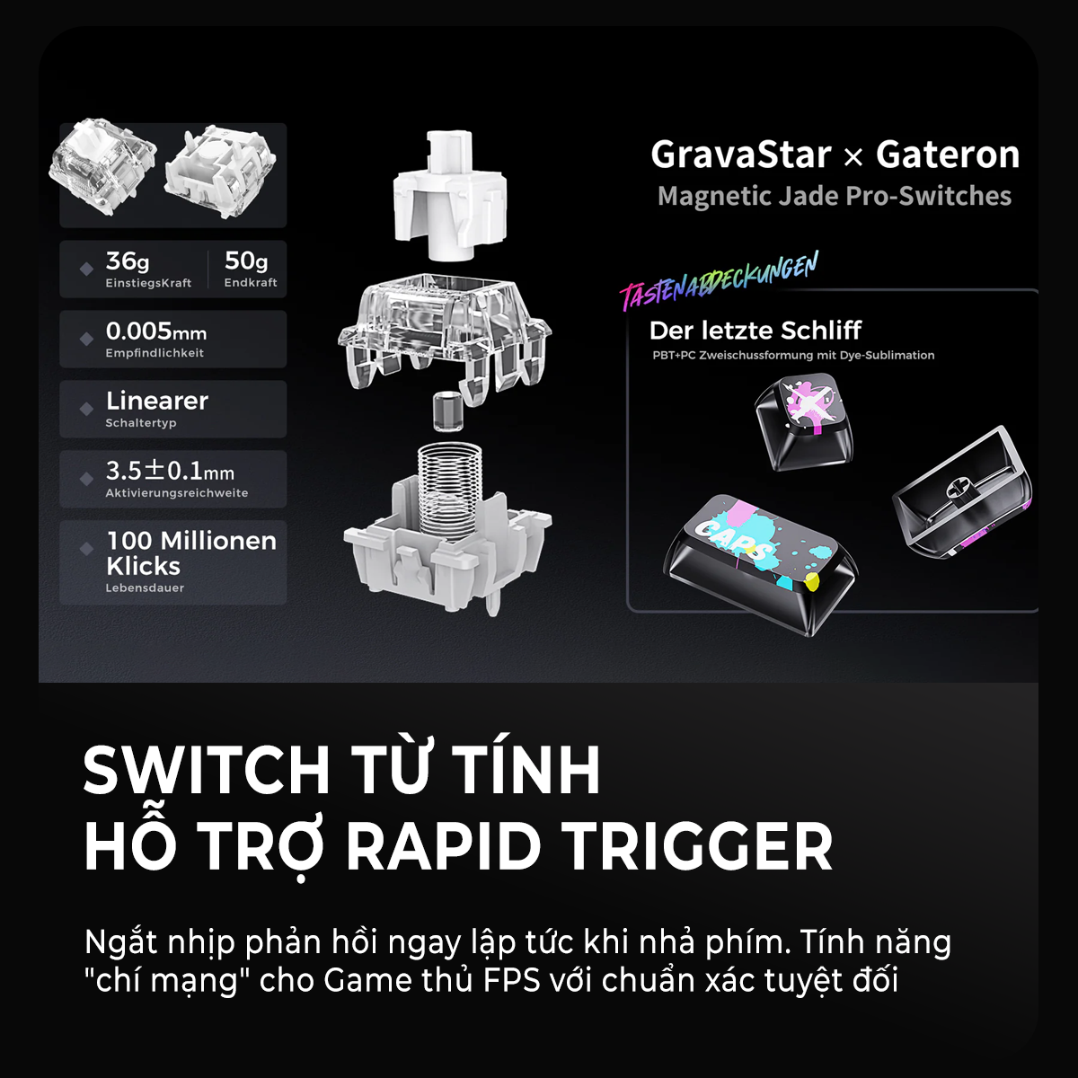 Bàn phím cơ Gravasta Mecury V75 Pro & V75 Bàn phím cơ gaming Gravasta Mercury V75 Pro