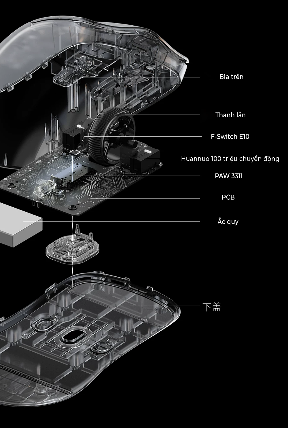 Chuột không dây Xinmeng Zero1Pro Chuột không dây Xinmeng Zero1Pro