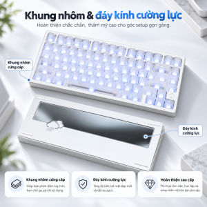 Bàn phím cơ Wobkey Rainy75 Pro Mithril KHUNG